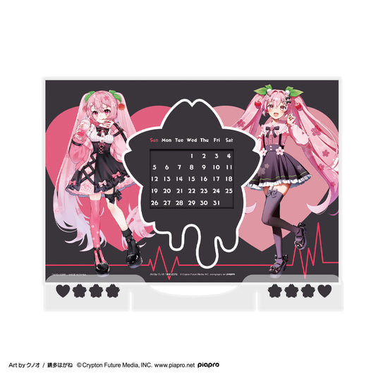 Taito Kuji Hatsune Miku Sakura X Subculture Acrylic Calendar