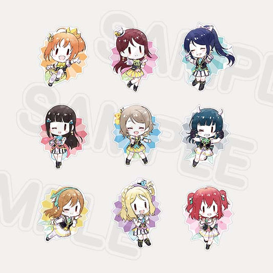 Aqours 6L Windy Stage Mask Charms